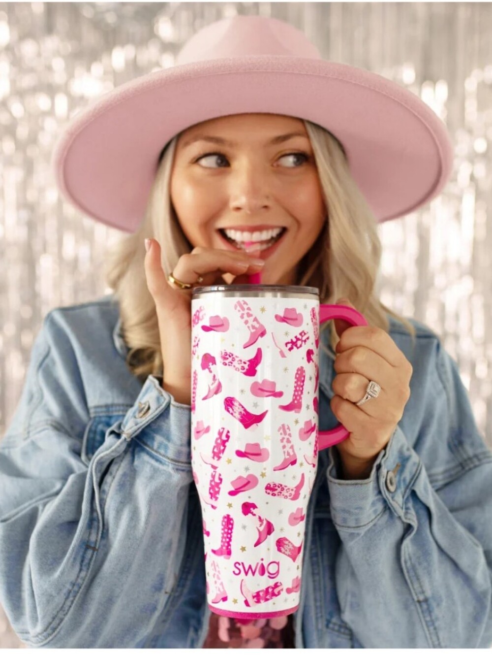 Embrace your inner Dolly or Shania with pink cowgirl b